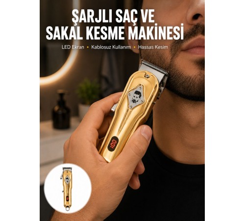 Ergonomik Tasarımlı, Hafif ve Taşınabilir Profesyonel Tıraş Makinesi Yeni Nesil