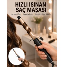 Profesyonel 25 mm Saç Maşası Kalın Bukle Etkili Yeni Nesil