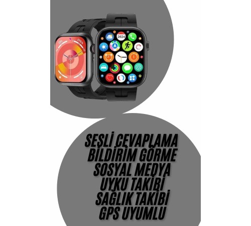 Akıllı Saat Çağrı Cevaplama Müzik Dinleme Plastik Kordon Mesaj Bildirimleri Yeni Seri