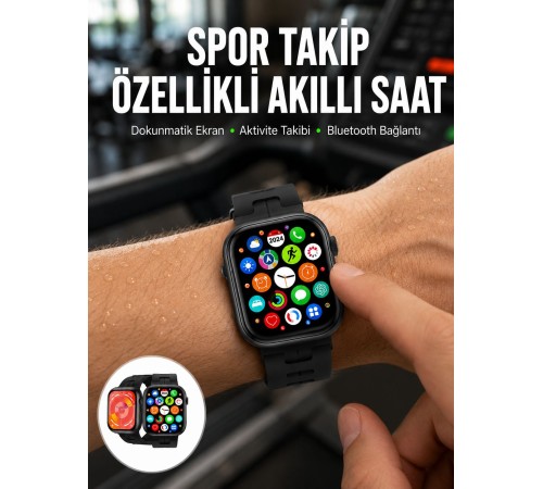 Akıllı Saat Çağrı Cevaplama Müzik Dinleme Plastik Kordon Mesaj Bildirimleri Yeni Seri