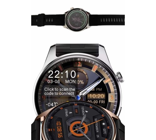 Yuvarlak Kasa 46mm Akıllı Saat Android Ve IOS Uyumlu Uyku ve Sağlık Takibi