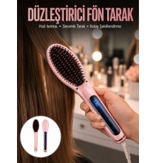Saç Düzleştirici Tarak Dijital Göstergeli Seramik Kaplama Sıkı Dişli Yeni Nesil