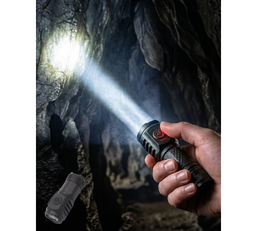 Mini El Feneri 3 LED Güçlü Aydınlatma ve Type-C Şarj Özellikli