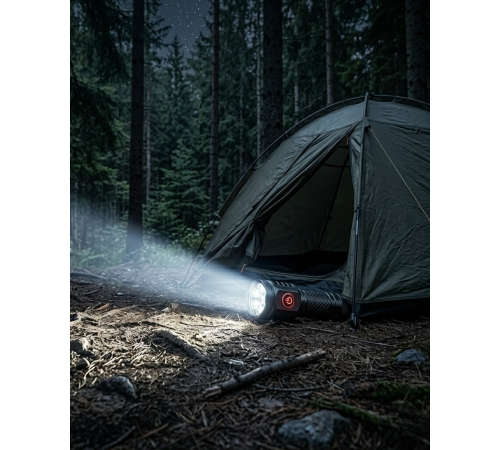 3 LED El Feneri 5 Modlu Güçlü Aydınlatma ve Metal Klipsli