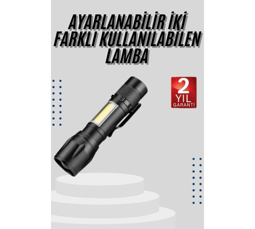 EL Feneri Uzun Menzilli Usb Şarj Edilebilir Kamp Lambası