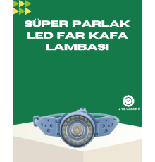 LED Kafa Lambası Kamp Yürüyüş ve Gece Kullanımı İçin