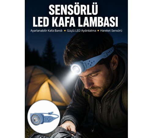 Uzun Pil Ömürlü Kamp ve Dağcılık Kafa Lambası Yeni Nesil