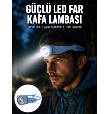 LED Kafa Lambası Kamp Yürüyüş ve Gece Kullanımı İçin Yeni Nesil