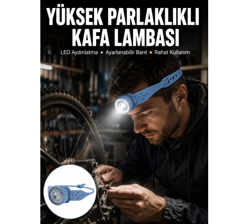 Hafif ve Taşınabilir Kamp Kafa Lambası Ayarlanabilir Işık Yeni Nesil