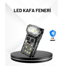 Sensörlü LED Kafa Feneri Şarj Edilebilir Manyetik Eller Serbest