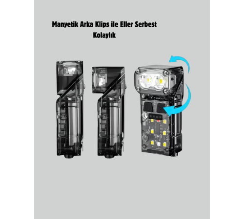 Sensörlü LED Kafa Feneri Şarj Edilebilir Manyetik Eller Serbest Yeni Nesil