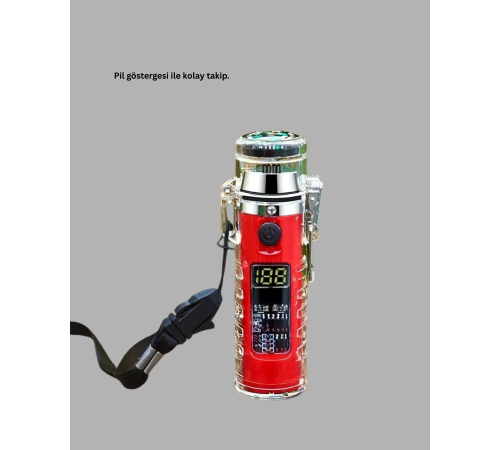 Kamp ve Outdoor İçin Çok Amaçlı Çakarlı Elektronik Çakmak