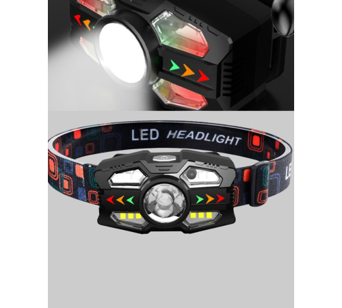 Şarj Edilebilir LED Far Hareket Sensörlü 5 Modlu Outdoor Yeni Nesil
