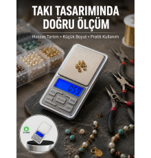 Mavi Işıklı LCD Ekranlı Hassas Tartı Terazisi Yeni Nesil