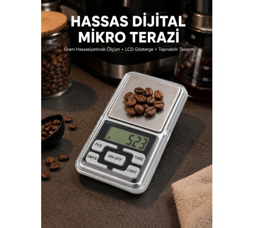 300 Gr Hassas Cep Terazisi Mavi Işıklı LCD Ekranlı Yeni Nesil