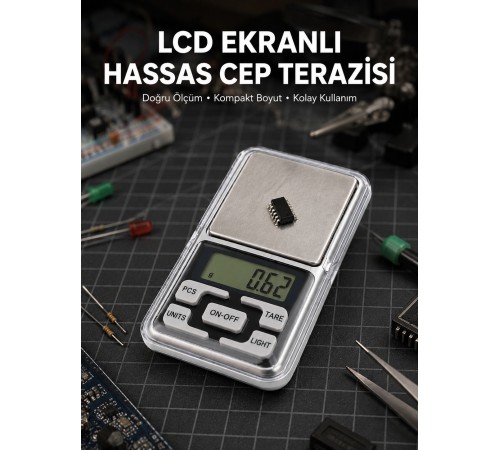 Kapaklı Dijital Cep Terazisi Hassasiyet 300 Gr Yeni Nesil