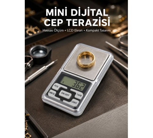 Taşınabilir Dijital Cep Terazisi 5 Ölçüm Birimli Yeni Nesil