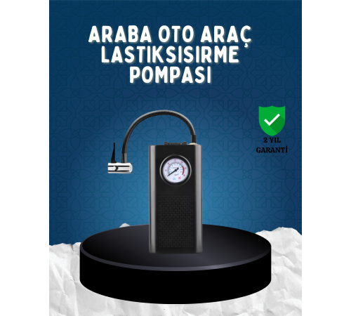 Elektrikli Hava Kompresörü Type-C USB Şarjlı Çok Fonksiyonlu Lastik Pompası