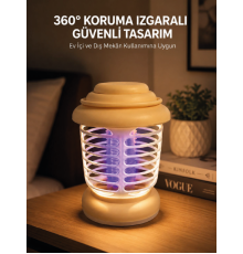 360° Koruma Izgaralı LED Sinek Kovucu Aydınlatma Lambası