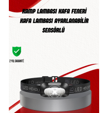 Ayarlanabilir Kafa Lambası Type-C Şarjlı Kompakt Kamp Lambası