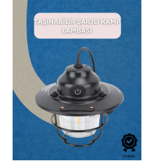 Dış Mekan İçin Şık LED Fener – 4400mAh Pil, IPX4 Su Geçirmez, Asılabilir