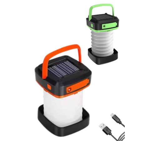 Katlanabilir Kamp Lambası Akordiyon Lamba Şarjlı 3 Kademeli Solar