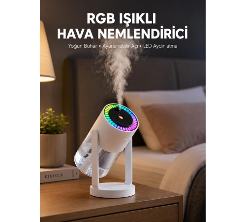 Gökyüzü Projektörlü Buhar Makinesi Ev Ofis ve Araç Uyumlu Yeni Nesil