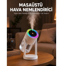 Araç ve Ev İçin Hava Nemlendirici Projektörlü Sessiz Buhar Yeni Nesil