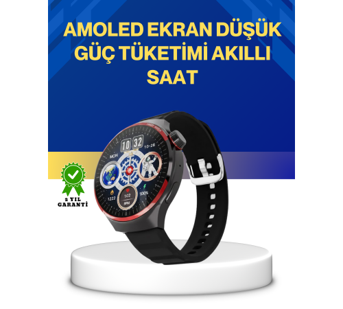 AMOLED Ekranlı Akıllı Saat Bluetooth Arama ve NFC Destekli