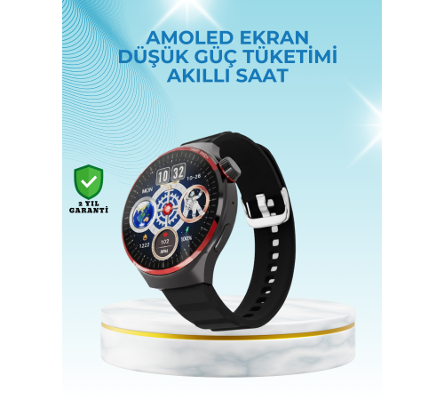AMOLED Ekranlı Akıllı Saat Bluetooth Arama ve NFC Destekli