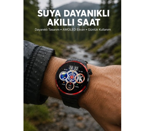AMOLED Ekranlı Akıllı Saat Bluetooth Arama ve NFC Destekli Yeni Nesil
