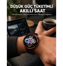 Dokunmatik Akıllı Saat Kablosuz Şarj AMOLED Ekran Yeni Nesil