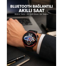 NFC Destekli Akıllı Saat AMOLED Ekranlı Şık Tasarım Yeni Nesil