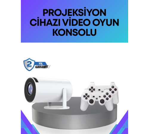Kablosuz Mini Projeksiyon Cihazı Oyun ve Film İçin Taşınabilir Ev Sineması