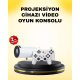 Kablosuz Mini Projeksiyon Cihazı Oyun ve Film İçin Taşınabilir Ev Sineması