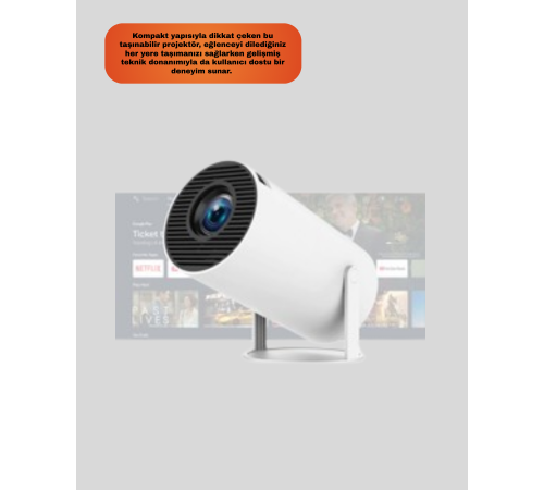 Oyun Konsolu Uyumlu Kablosuz Projeksiyon Cihazı Ev Sinema Deneyimi Yeni Nesil