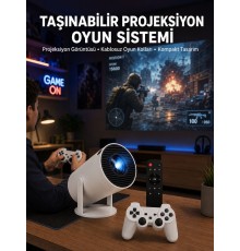 Oyun Konsolu Uyumlu Kablosuz Projeksiyon Cihazı Ev Sinema Deneyimi Yeni Nesil