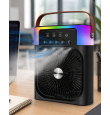 Mini Klima Fan Buharlı Soğutucu RGB Led Işıklı Taşınabilir Masaüstü Fan