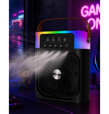 Taşınabilir Mini Klima Nemlendirici Fan RGB Led Aydınlatmalı USB Fan
