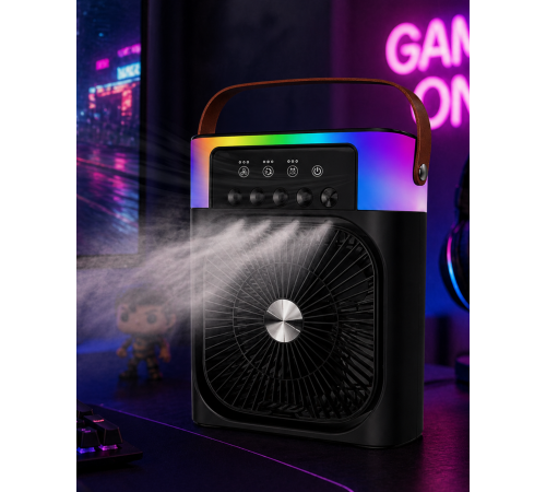 Taşınabilir Mini Klima Nemlendirici Fan RGB Led Aydınlatmalı USB Fan