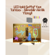 LED Işıklı Şeffaf Yazı Tahtası – Neon Etkili Akrilik Pano, Silinebilir, 7 Renkli Kalemli, 30x20 cm