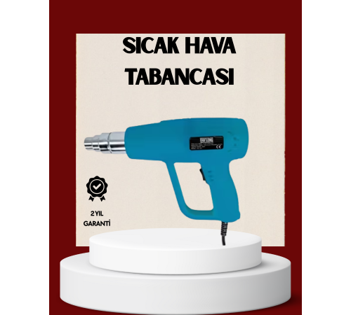 2000W Profesyonel 2 Kademeli Isı Tabancası Sıcak Hava Üfleme