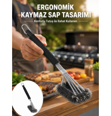 Paslanmaz Çelik Telli Mangal Temizlik Fırçası Yeni Nesil