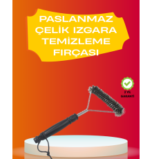 Mangal Izgara Temizleme Fırçası Pas Tutmaz Çelik Telli