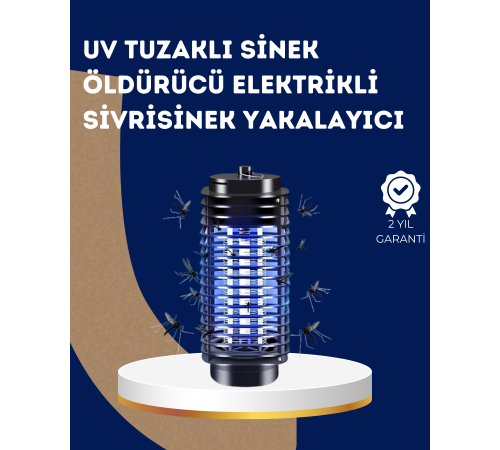 Elektrikli UV Işıklı Sivrisinek ve Böcek Öldürücü – Sessiz ve Güvenli Tuzak