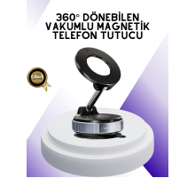 Manyetik Araç Telefon Tutucu 360 Derece Dönebilen Vakumlu Stand