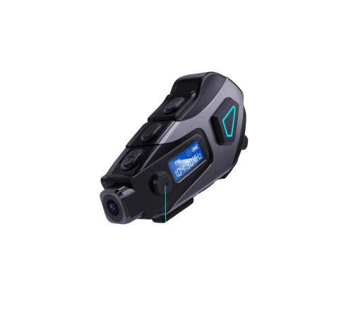 Kask İçi Kablosuz Kulaklık Kamera Fonksiyonlu IPX8 Su Geçirmez ve LED Ekranlı