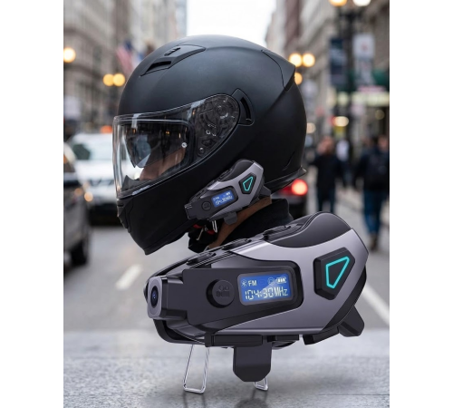 Kask İçi Bluetooth Kulaklık Kamera Özellikli Uzun Pil Ömrü ve Su Geçirmez