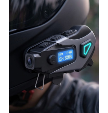 Kask İçi Bluetooth Kulaklık Kamera ve Fener Özellikli Su Geçirmez Dayanıklı Tasarım