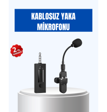 Kablosuz 2.4 GHz Yaka Mikrofonu – 60 m Menzilli, Gürültü Azaltıcı, Şarjlı ve Taşınabilir